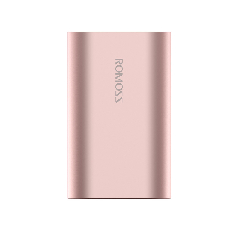 罗马仕(ROMOSS)A10卡片大小金属机身 移动电源/充电宝 10000毫安苹果/安卓带lightning输入 玫瑰金