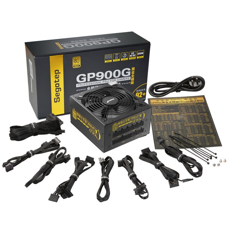 鑫谷(Segotep)额定800W GP900G黑金全模组电源