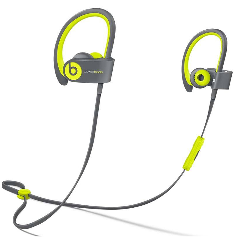 Beats Powerbeats 2 Wireless 无线蓝牙耳机 入耳式运动耳机 耳挂式耳机 (带麦) 荧光黄