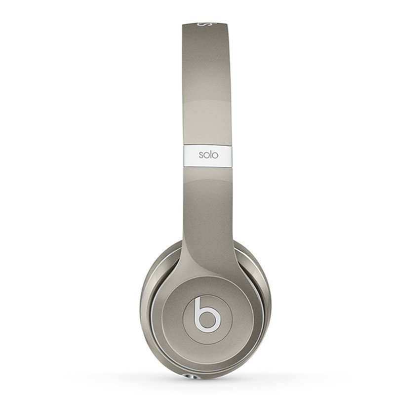 Beats Solo2 头戴式耳机 豪华版 有线耳机 (带麦) 银色