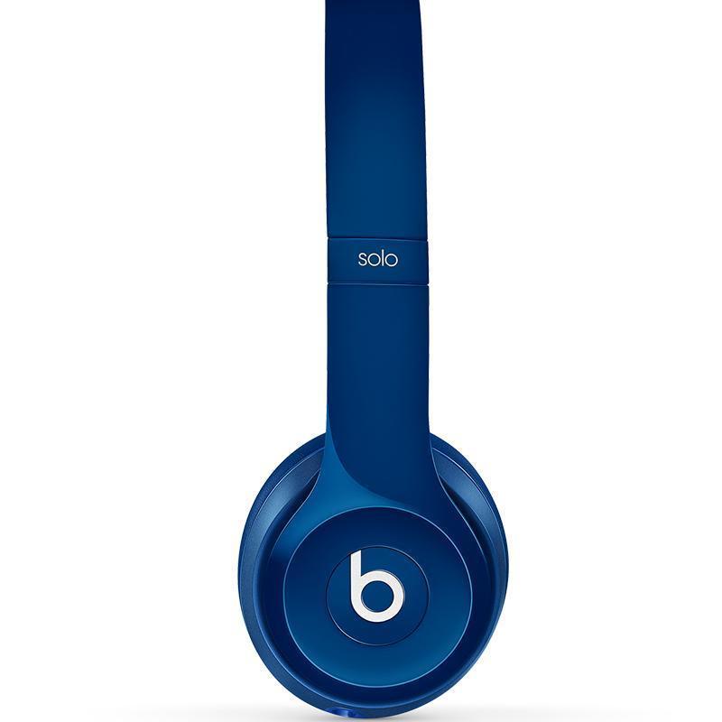 Beats Solo2 头戴式耳机 独奏版 有线耳机 (带麦 通用重低音) 蓝色