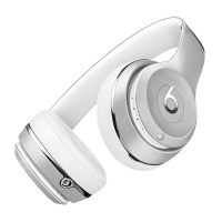 Beats Solo3 Wireless 无线蓝牙耳机 头戴式蓝牙耳机 带麦可通话跑步运动耳机 银色BEATS