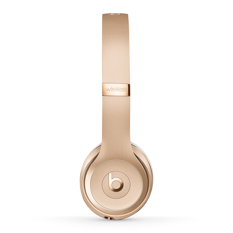 BEATS Solo3 Wireless 无线蓝牙耳机 头戴式蓝牙耳机 带麦可通话跑步运动耳机 金色