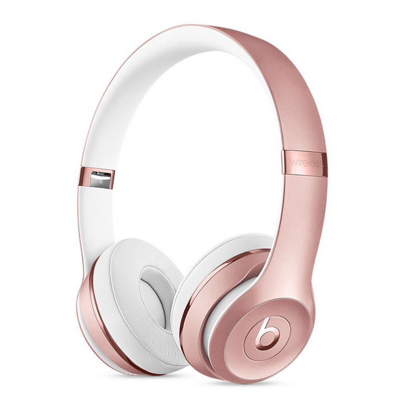 Beats Solo3 Wireless 无线蓝牙耳机 头戴式蓝牙耳机 带麦可通话跑步运动耳机 玫瑰金高清大图