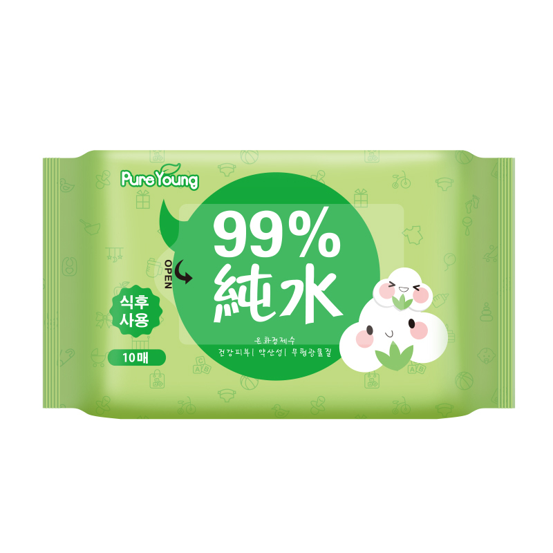 飘漾（Pureyoung）婴幼儿湿巾 25片*4包99%纯水型