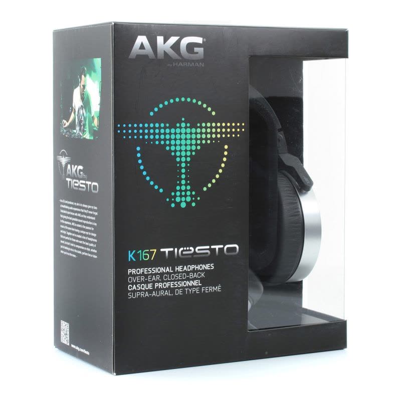 爱科技(AKG) K167 专业级便携折叠式头戴DJ耳机 黑色图片