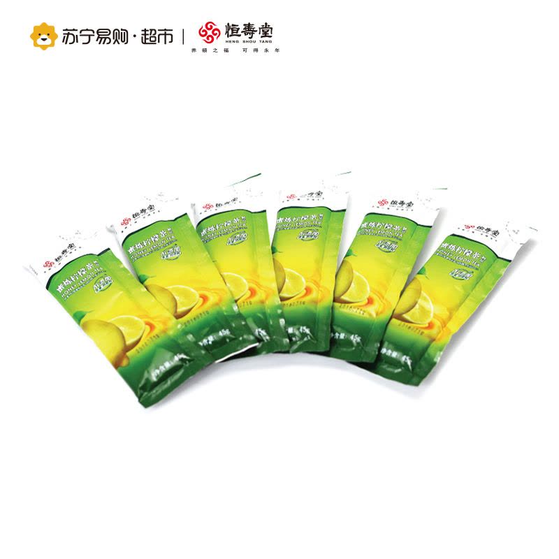 [苏宁超市]恒寿堂 蜜炼柠檬茶 270g 盒装(45g×6)图片