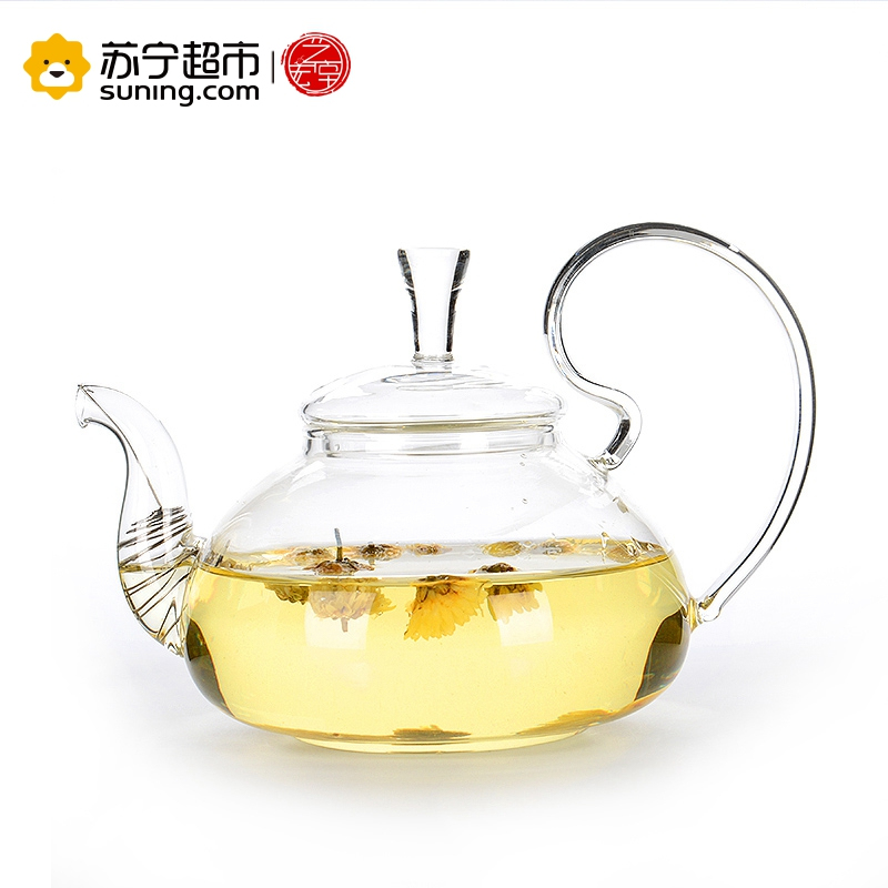 艺宏堂茶具玻璃茶壶 艺宏堂耐高温玻璃茶具花茶壶 高把玻璃套装