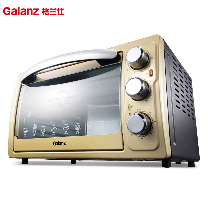 格兰仕(Galanz)烤箱家用多功能 30升容量 旋转烤叉 土豪金外观KWS1530X-H7S