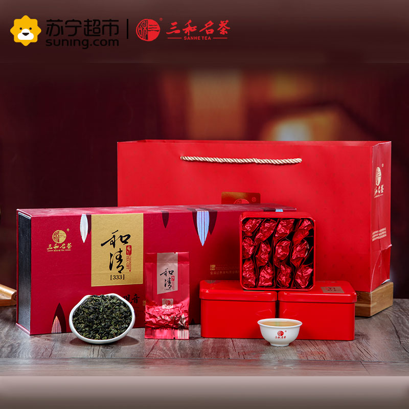 [苏宁超市]三和名茶(SANHE TEA)安溪铁观音清香型铁观音茶叶250g和清333高清大图