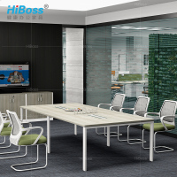 HiBoss 现代简约会议桌板式开会桌长桌洽谈桌谈判桌