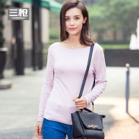 三枪打底衫女 秋冬新品纯色维耐寒德绒圆领保暖女士长袖上衣22786A0