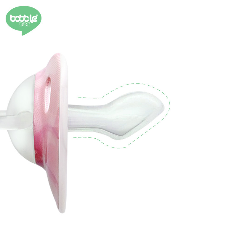 泡泡龙(BOBBLE)婴儿安抚奶嘴 进口全硅胶宝宝安睡奶嘴2个装3-6个月