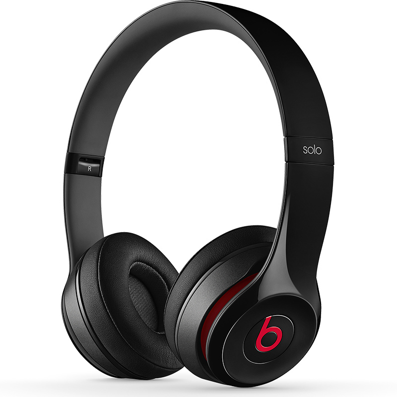 Beats Solo2 头戴式耳机 通用重低音音乐耳麦 黑色 独奏者第二代 带麦 有线版