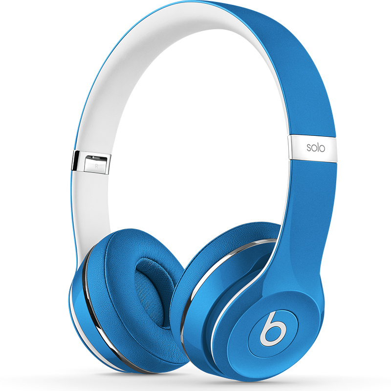 Beats Solo2 头戴式耳机 通用重低音音乐耳麦 豪华版蓝色 独奏者第二代 带麦 有线版
