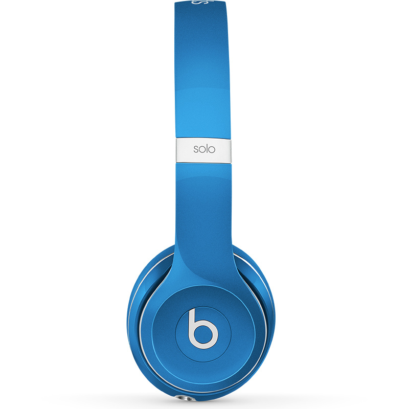Beats Solo2 头戴式耳机 通用重低音音乐耳麦 豪华版蓝色 独奏者第二代 带麦 有线版