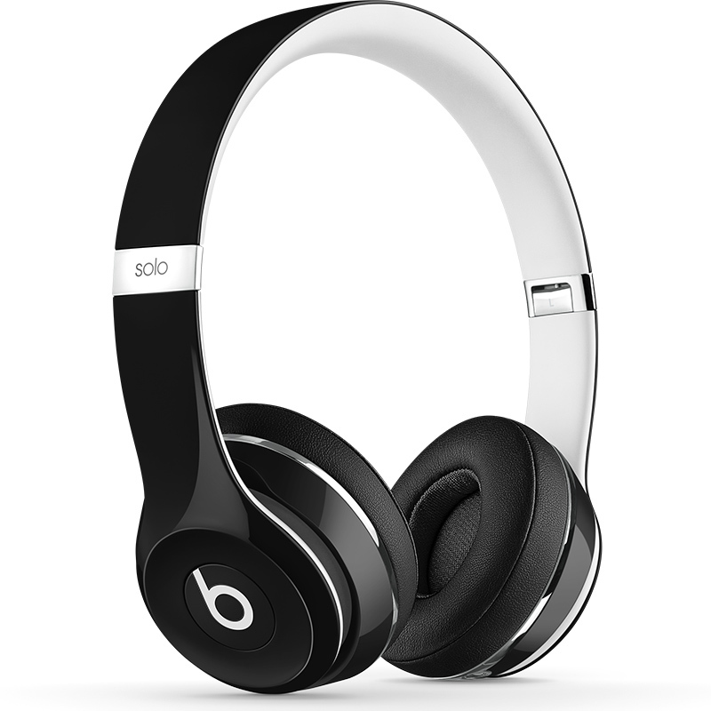 Beats Solo2 头戴式耳机 通用重低音音乐耳麦 豪华版黑色 独奏者第二代 带麦 有线版