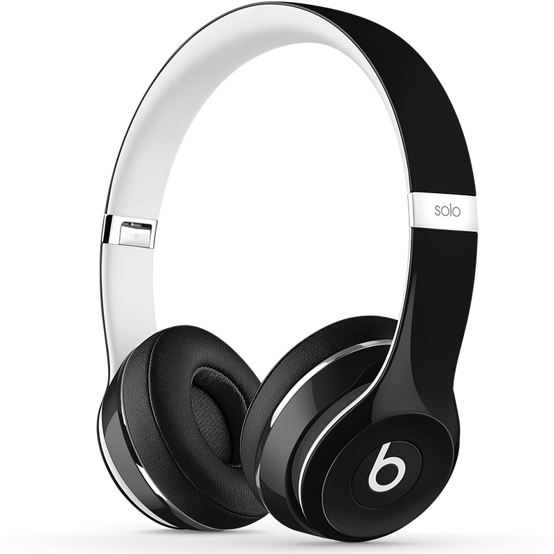 Beats Solo2 头戴式耳机 通用重低音音乐耳麦 豪华版黑色 独奏者第二代 带麦 有线版