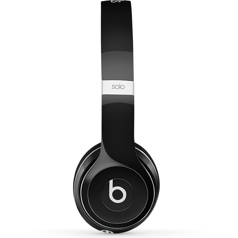 Beats Solo2 头戴式耳机 通用重低音音乐耳麦 豪华版黑色 独奏者第二代 带麦 有线版