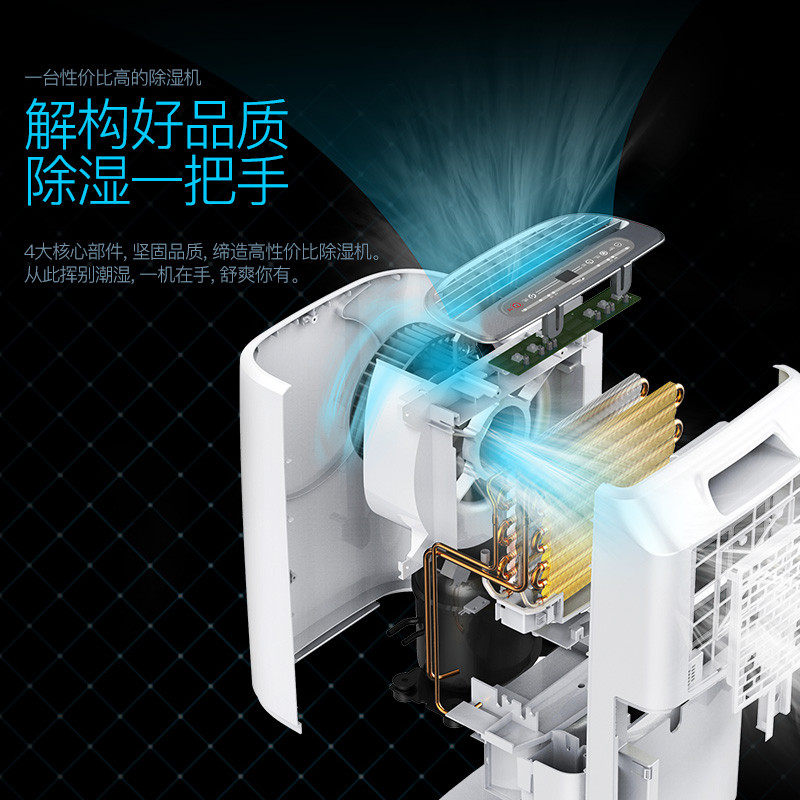 德尔玛(Deerma) DEM-DE20F 抽湿机家用静音地下室除湿机卧室办公室工业吸湿器