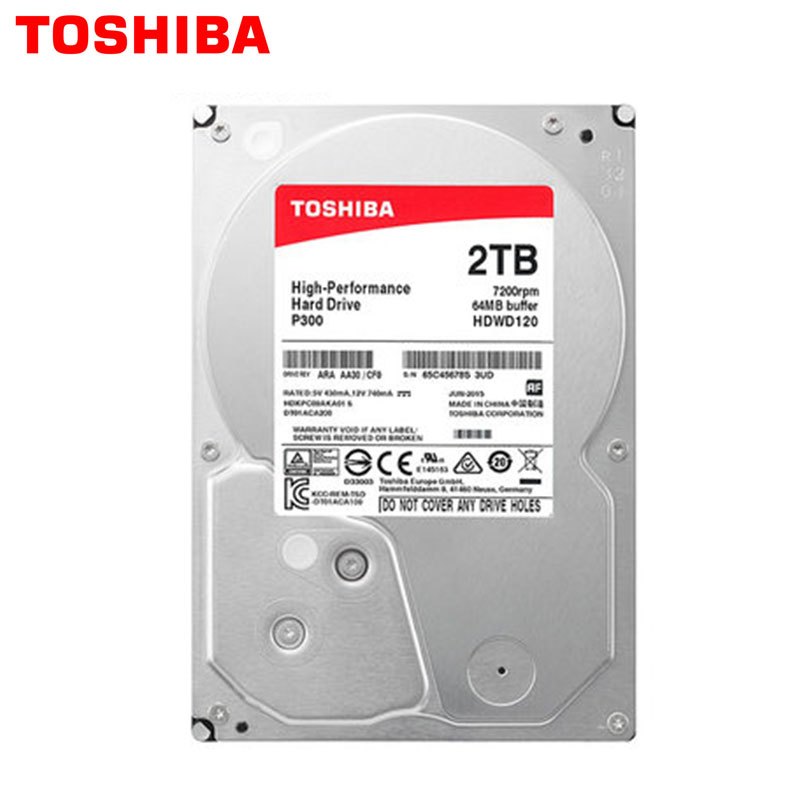 [苏宁自营]Toshiba/东芝 P300系列 2TB 台式机硬盘 SATA3/64M 盒装