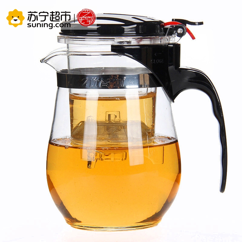 艺宏堂优智杯茶具飘逸杯 艺宏堂 耐高温玻璃茶具花茶壶D2-500ml单壶