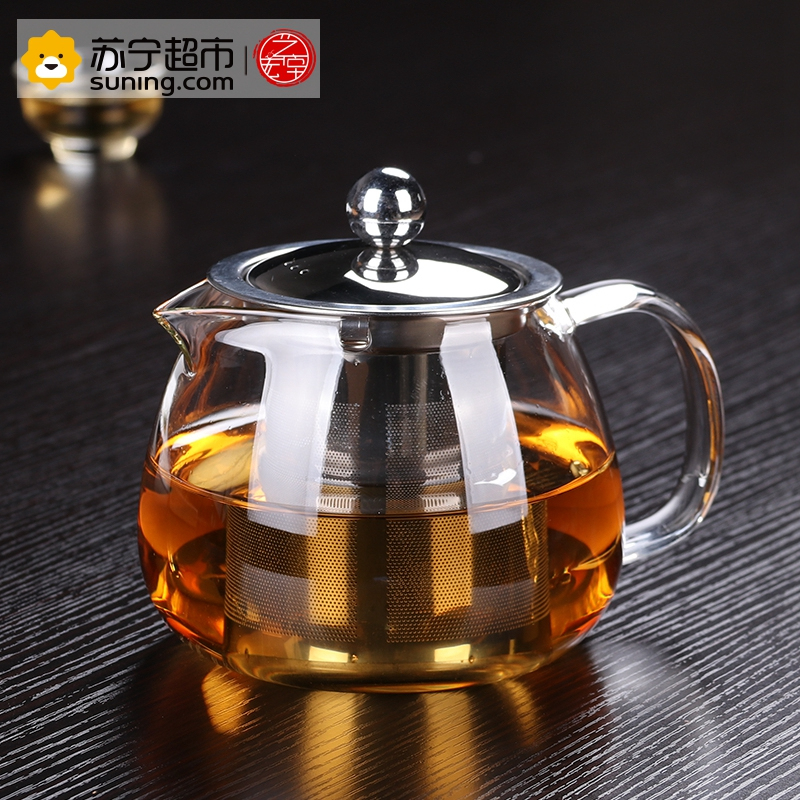 艺宏堂茶具玻璃茶壶 艺宏堂 耐高温玻璃茶具花茶壶把三角壶650ml