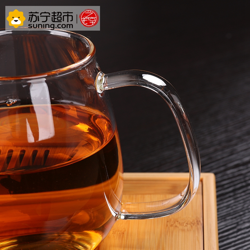 艺宏堂茶具玻璃茶壶 艺宏堂 耐高温玻璃茶具花茶壶把三角壶650ml
