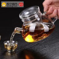 艺宏堂茶具玻璃茶壶 艺宏堂玻璃花茶壶 耐高温玻璃茶具花茶壶 短嘴