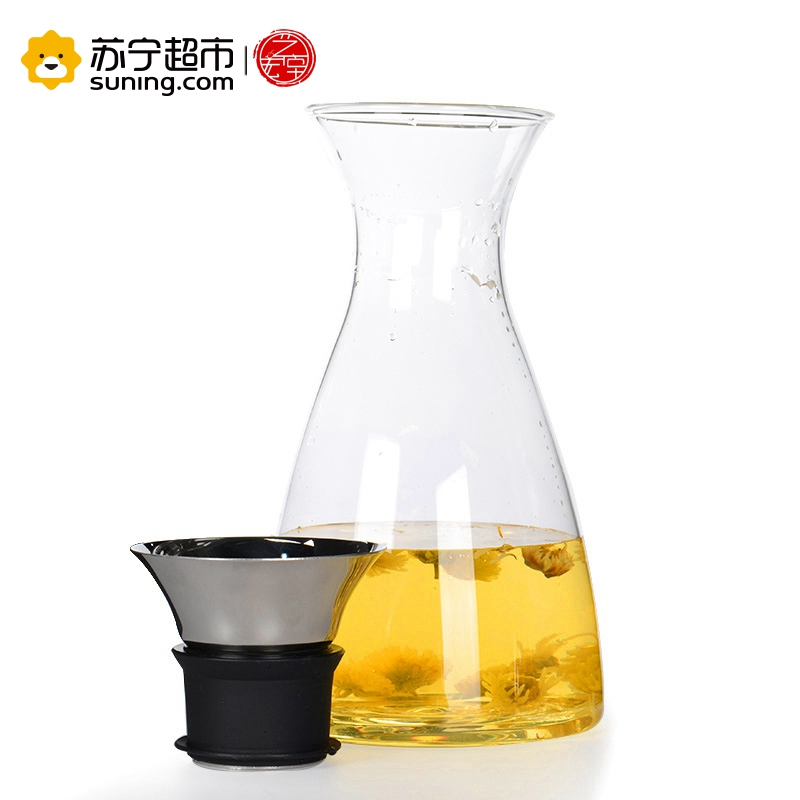 艺宏堂茶具玻璃茶壶 艺宏堂玻璃茶壶漏水壶果汁壶 宽口壶1420ml