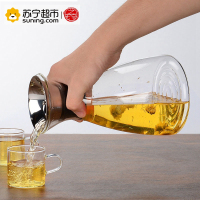 艺宏堂茶具玻璃茶壶 艺宏堂玻璃茶壶漏水壶果汁壶 宽口壶1420ml