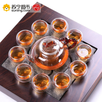 艺宏堂茶具玻璃茶具 艺宏堂玻璃花茶壶 耐高温玻璃茶具 如意玻璃套装