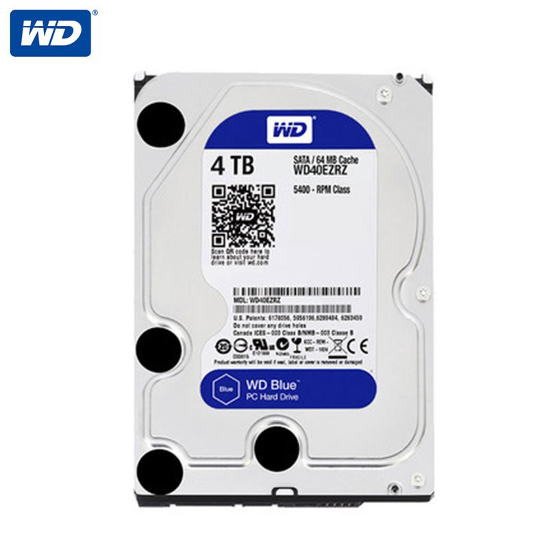 西部数据(WD)蓝盘 4TB SATA 6Gb/s 64MB台式机械硬盘(WD40EZRZ)