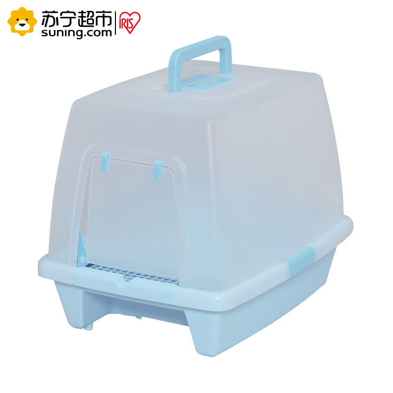 爱丽思(IRIS) 猫厕所 环保防臭全封闭猫砂盆 SN-620 蓝色