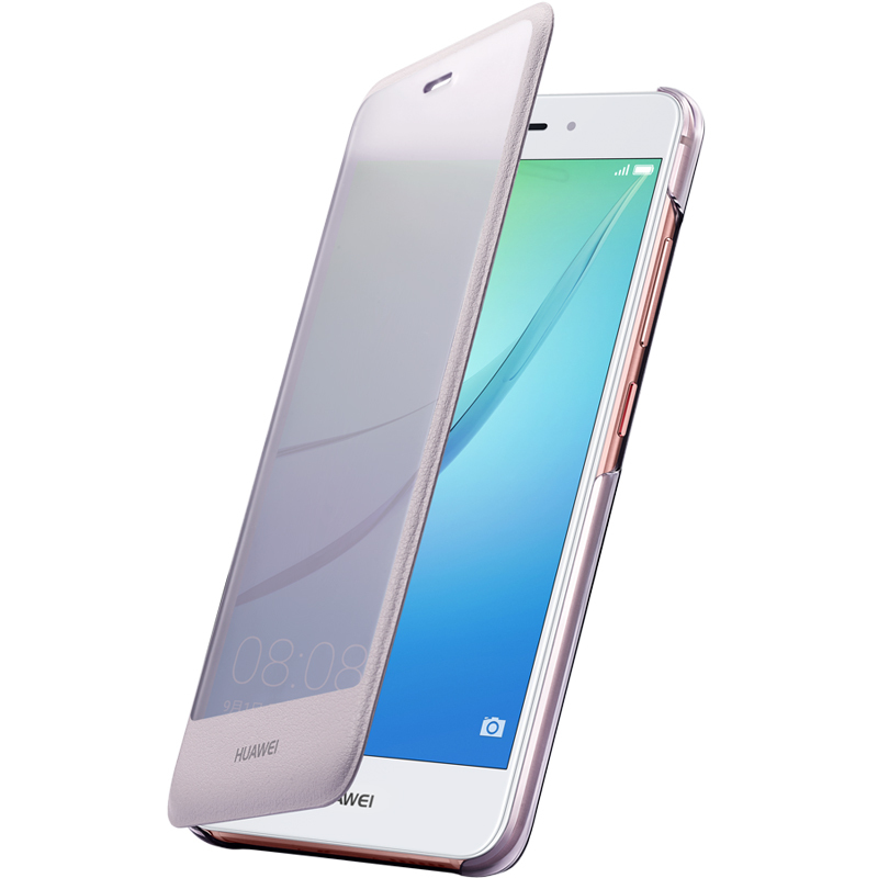 华为(HUAWEI) Nova 手机智能开窗保护套 Nova手机保护壳 原装手机壳 浅紫色