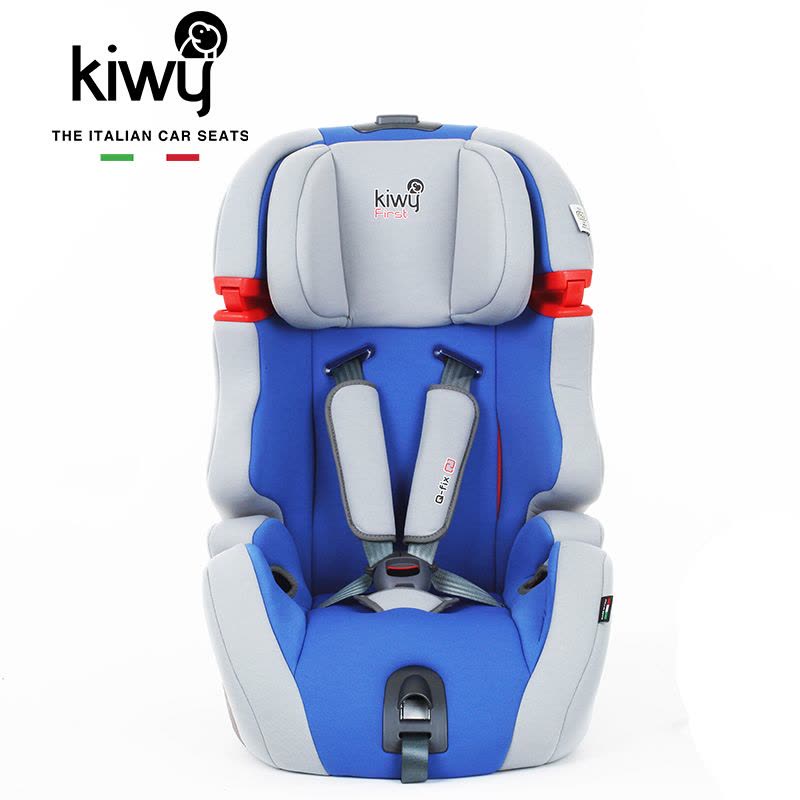 kiwy原装进口宝宝汽车儿童安全座椅isofix硬接口9个月-12岁 可拆增高垫 凯威一号图片