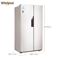 惠而浦(Whirlpool)BCD-592WDZW 592升 风冷无霜电脑控制 对开门冰箱 (玫瑰金)