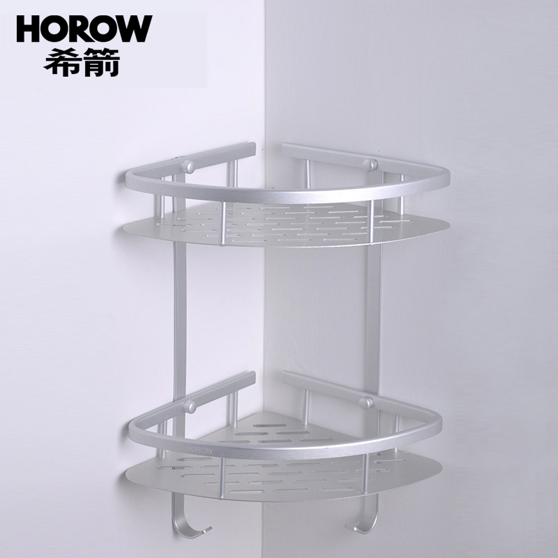 HOROW希箭卫浴免钉免打孔太空铝毛巾架浴室浴巾架五金挂件