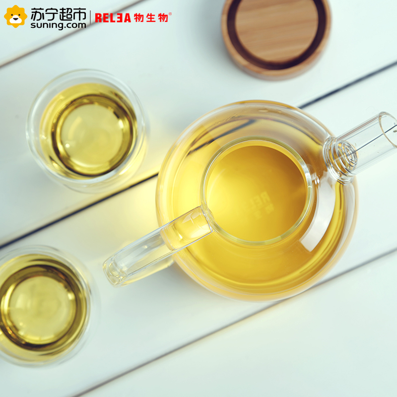 物生物(RELEA)茶趣壶 创意耐热玻璃茶壶套装水果茶 泡茶壶过滤壶嘴茶具