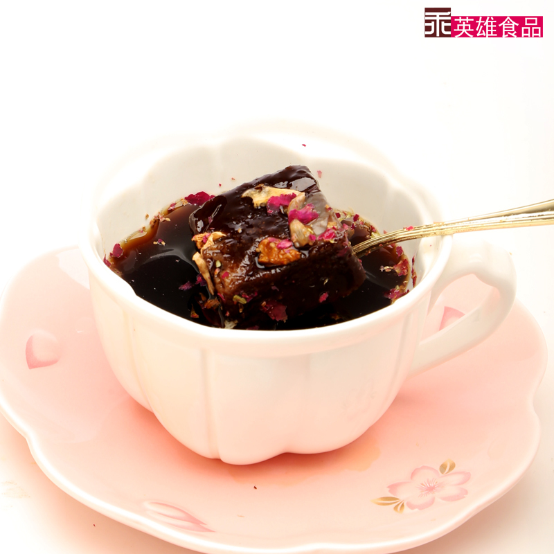 乖英雄台湾进口玫瑰黑糖茶砖120G