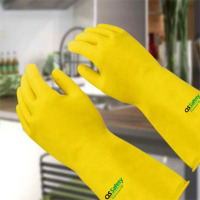 JOSON 黄色家用乳胶手套-M 82003502D-M