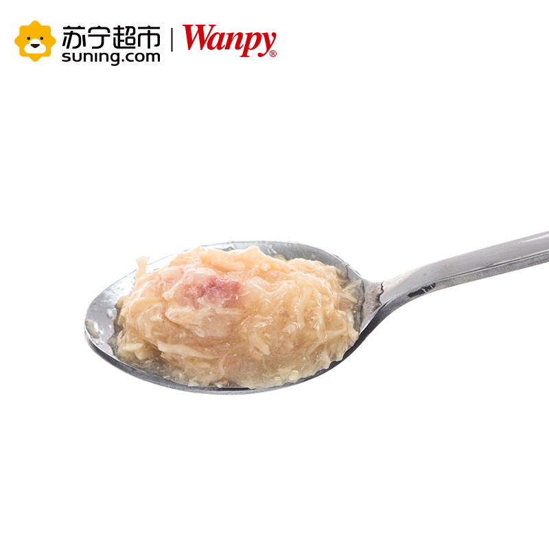 [苏宁超市]顽皮wanpy鲜封包泰迪金毛狗拌饭湿粮 宠物食品 宠物主食 幼犬用鸡肉+牛肉鲜封包 80g
