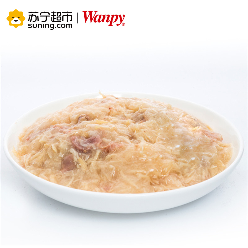 [苏宁超市]顽皮wanpy鲜封包泰迪金毛狗拌饭湿粮 幼犬用鸡肉+鸡胗鲜封包 80g
