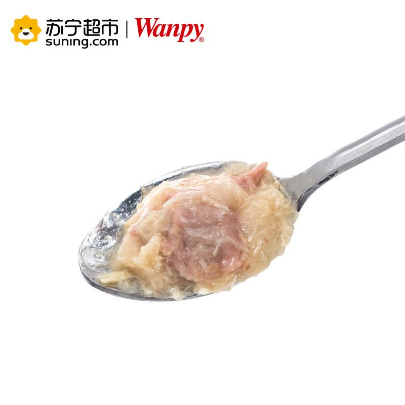 [苏宁超市]顽皮wanpy鲜封包泰迪金毛狗拌饭湿粮 幼犬用鸡肉+鸡胗鲜封包 80g图片