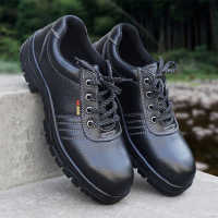 君希_ 二层黑荔枝纹牛皮耐油绝缘鞋-42_66023-1-42