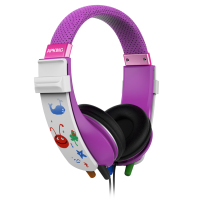 爱谱王(APKING)专业儿童耳机头戴式 保护听力 学生小孩学习耳机 环保音乐耳机 紫色