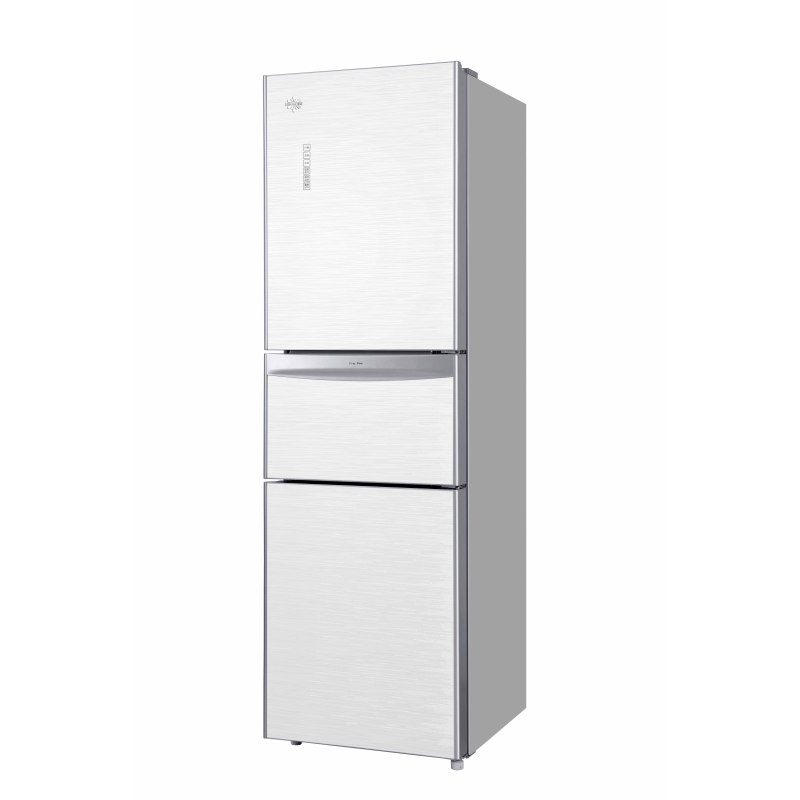 晶弘(KINGHOME)BCD-220ETGK/星光白直冷三门钢化玻璃晶弘冰箱