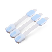 babyprints 安全锁 抽屉锁 婴儿防护可调节多功能安全锁3个装 可单手操作