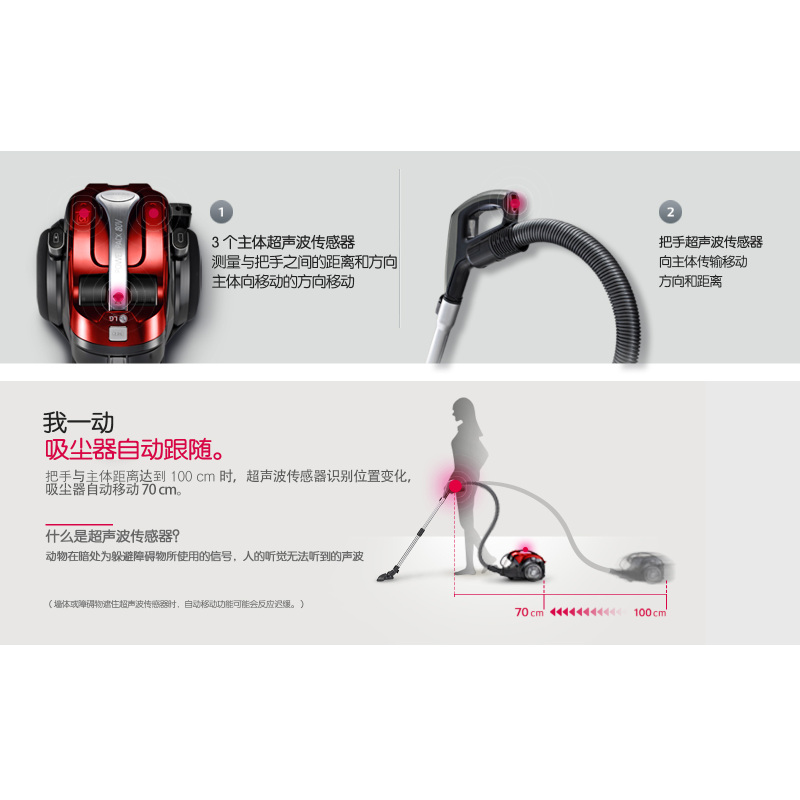 韩国原装进口LG无线卧式吸尘器VK9407GCA套装