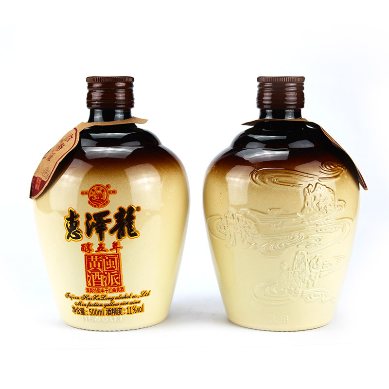 [苏宁超市]惠泽龙闽派黄酒 醇香五年黄酒 红曲酒 500ml*5瓶